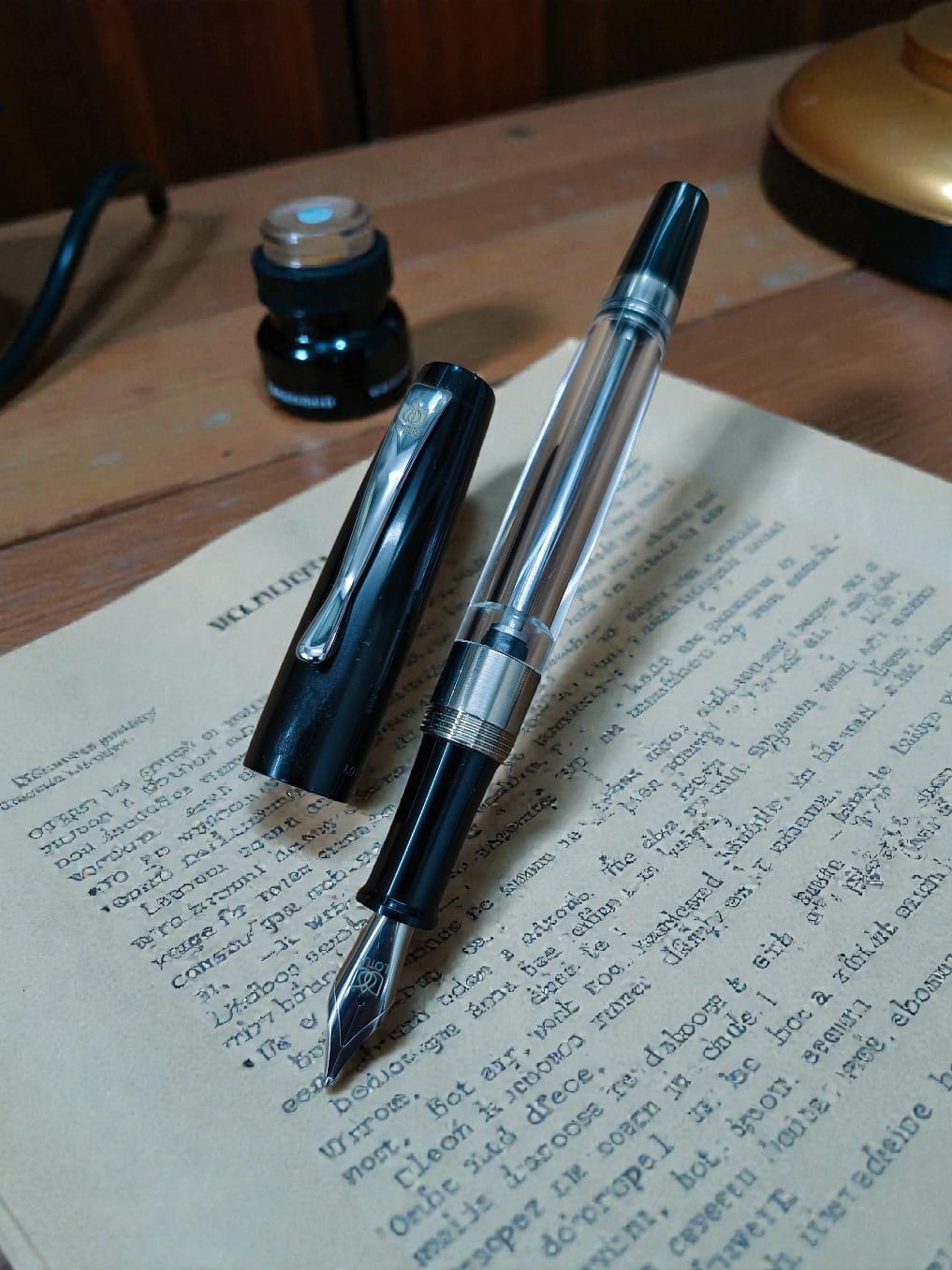 Custom handmade Lotus pen